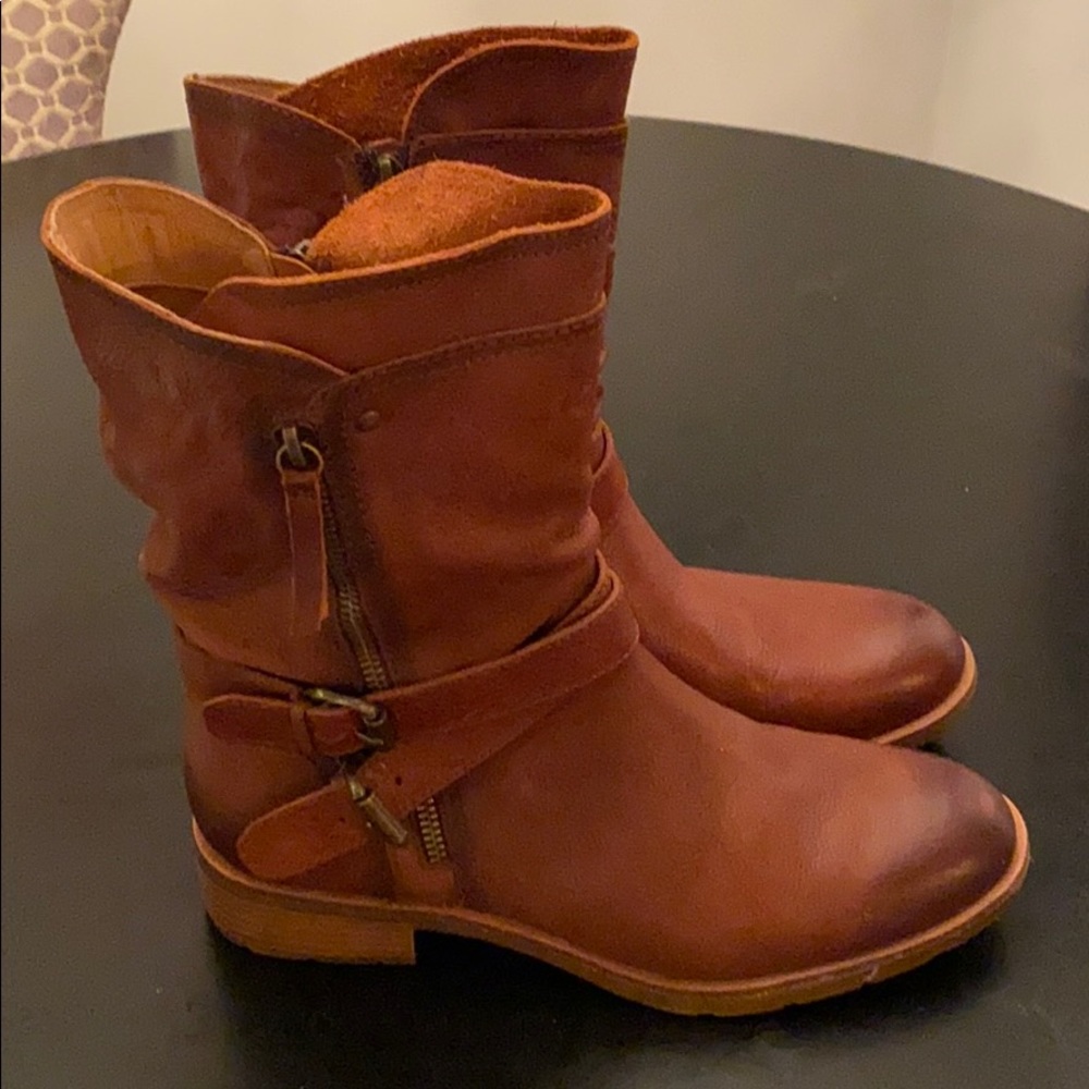 Leather booties